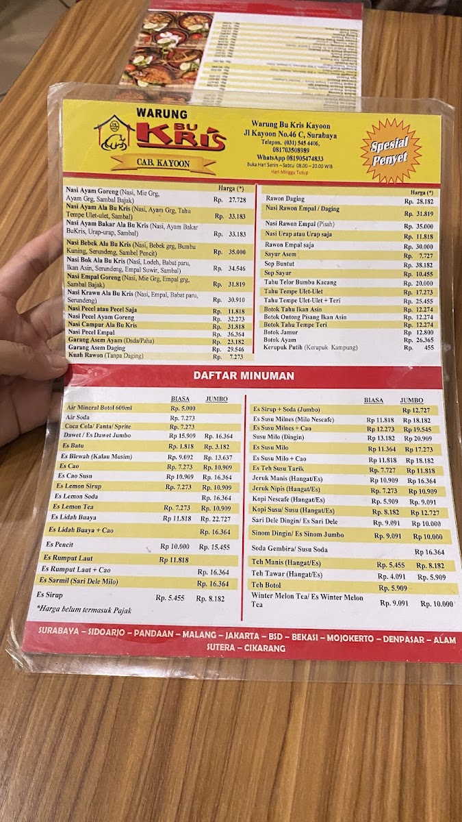 Warung Bu Kris - Kayon Menu - Image 4