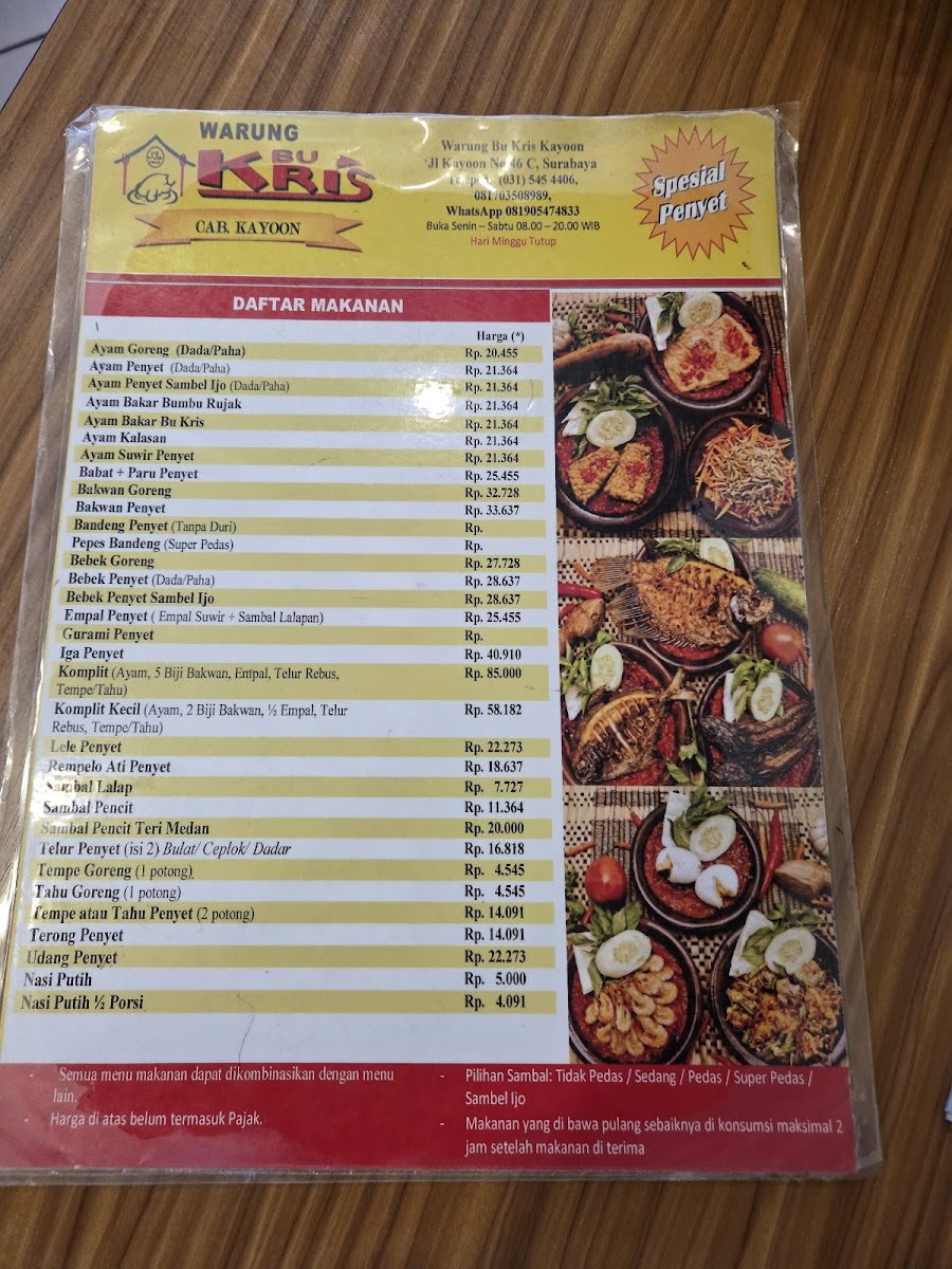 Warung Bu Kris - Kayon Menu - Image 5